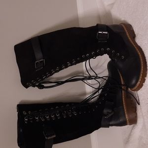 Black Harley Davison themed boots